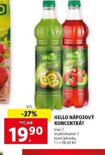 Lidl Hello nápojový koncentrát nabídka