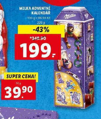 Lidl Milka adventní kalendář nabídka