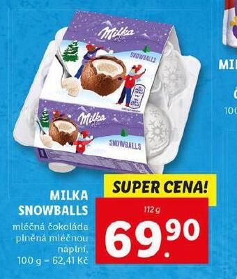 Lidl Milka snowballs nabídka
