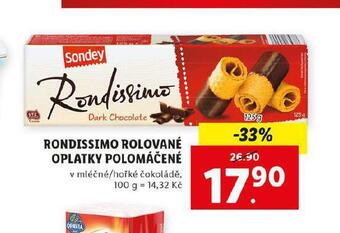 Lidl Rondissimo rolované oplatky polomáčené nabídka