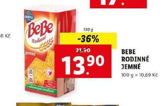 Lidl Bebe rodinné jemné nabídka