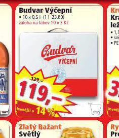 Pivo budvar výčepní