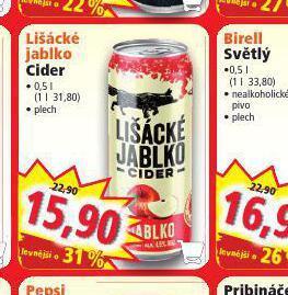 Norma Lišácké jablko cider nabídka
