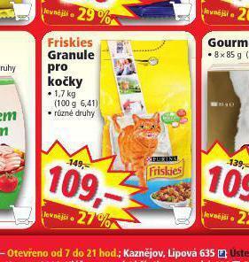 Norma Friskies granule pro kočky nabídka