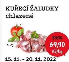 RABBIT řeznictví Kuřecí žaludky, 1 kg nabídka