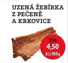 RABBIT řeznictví Uzená žebírka z pečeně a krkovice, 100 g nabídka