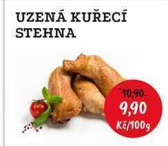 RABBIT řeznictví Uzená kuřecí stehna, 100 g nabídka