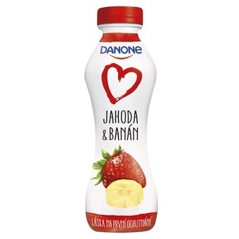 Danone zakysaný jogurtový nápoj jahoda a banán