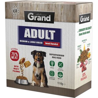 Grand deluxe adult medium & large breed granule pro psy s hovězím