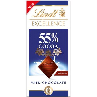 Lindt excellence mléčná čokoláda 55% kakaa