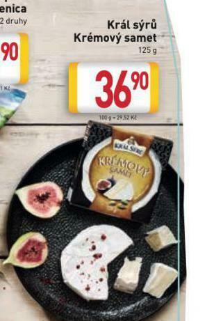 Billa Král sýrů kremový samet nabídka