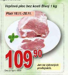 Lidl Vepřová plec bez kosti nabídka