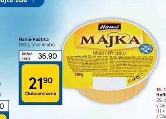 Tesco Hamé paštika nabídka