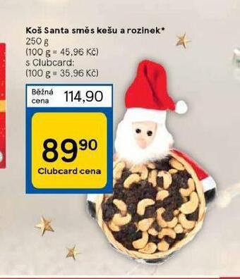 Tesco Koš santa směs kešu a rozinek nabídka