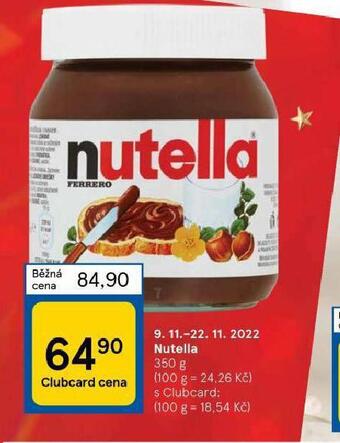 Tesco Nutella nabídka
