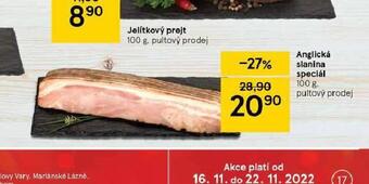 Tesco Anglická slanina nabídka