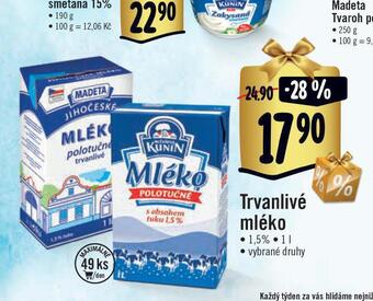 Jip Trvanlivé mléko nabídka