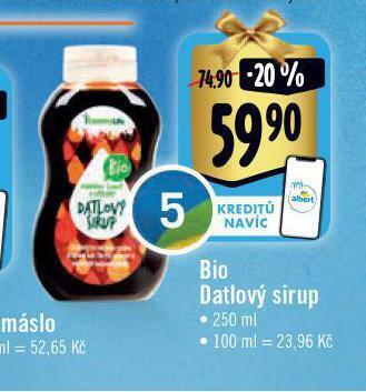 Jip Bio datlový sirup nabídka