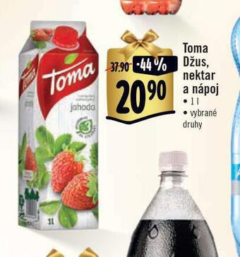 Jip Toma džus, nektar a nápoj nabídka