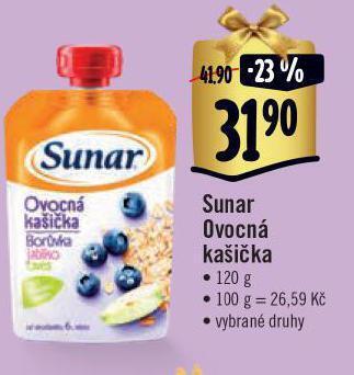 Jip Sunar ovocná kašička nabídka