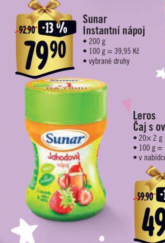 Jip Sunar instantní nápoj nabídka