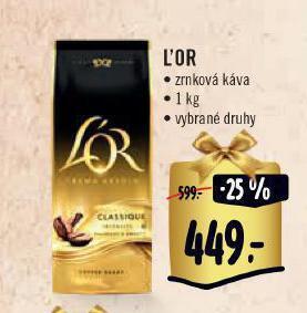 Albert L'or káva nabídka