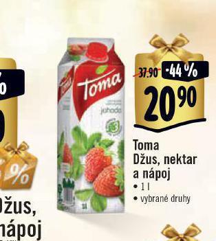 Albert Toma džus, nektar a nápoj nabídka