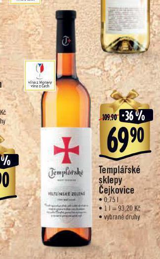 Albert Templářské sklepy čejkovice nabídka