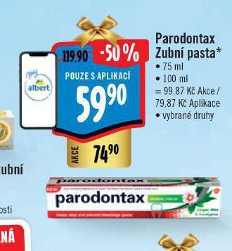 Albert Parodontax zubní pasta nabídka