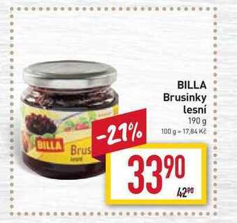 Billa Billa brusinky lesní 190 g nabídka