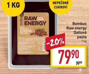 Billa Bombus raw energy datlová pasta 1 kg nabídka
