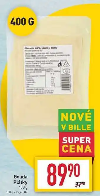 Billa Gouda plátky 400 g nabídka