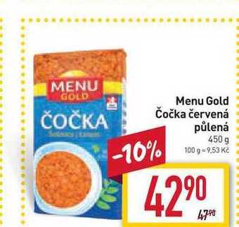 Billa Menu gold čočka červená půlená 450 g nabídka