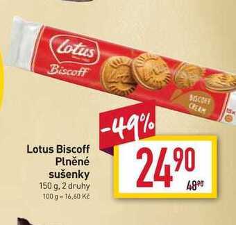 Billa Lotus biscoff plněné sušenky 150 g nabídka