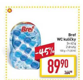 Billa Bref wc kuličky 3x 42 g nabídka