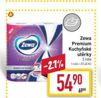 Billa Zewa premium kuchyňské utěrky 2 role nabídka
