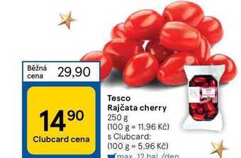 Tesco Tesco rajčata cherry 250 g nabídka