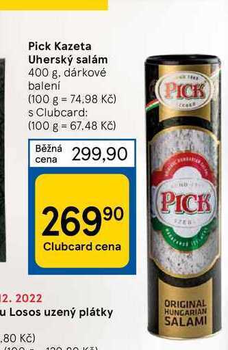 Tesco Pick kazeta uherský salám 400 g nabídka