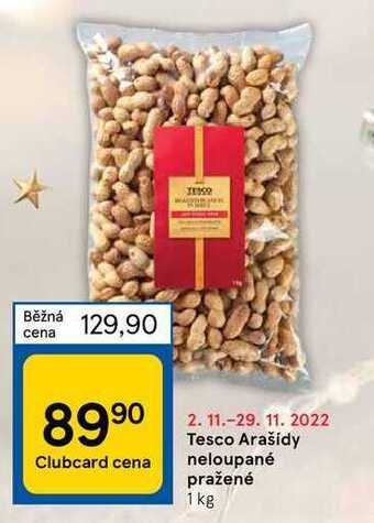 Tesco Tesco arašídy neloupané pražené 1 kg nabídka