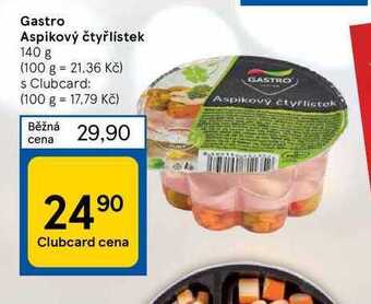 Tesco Gastro aspikový čtyřlístek 140 g nabídka