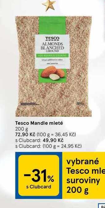Tesco Tesco mandle mleté 200 g nabídka