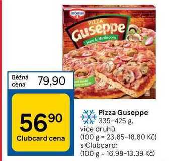 Tesco Pizza guseppe 335-425 g nabídka