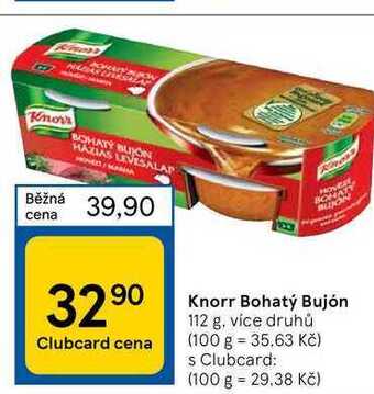 Tesco Knorr bohatý bujón 112 g nabídka