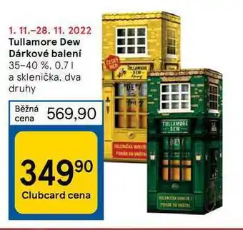 Tesco Tullamore dew dárkové balení 35-40 %, 0.7 l nabídka