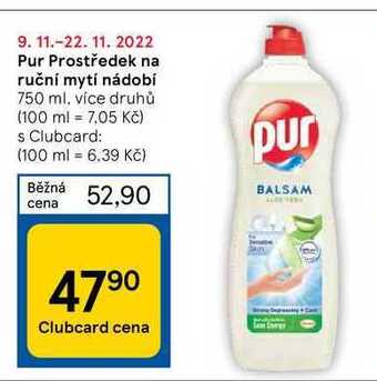 Tesco Pur prostředek na ruční mytí nádobí 750 ml nabídka