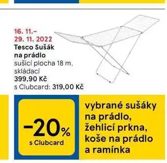 Tesco Tesco sušák na prádlo nabídka