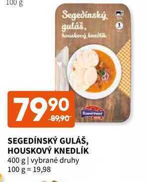 Segedínský guláš, houskový knedlík 400 g
