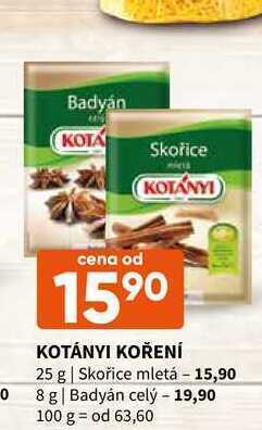 Terno Kotányi koření 25 g nabídka