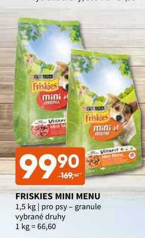 Terno Friskies mini menu 1,5 kg | pro psy - granule nabídka