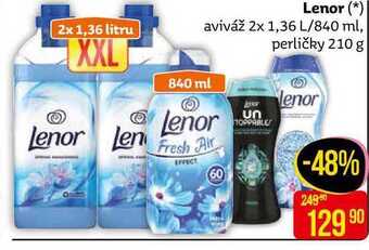 Teta Lenor (*) aviváž 2x 1,36 l/840 ml, perličky 210 g nabídka